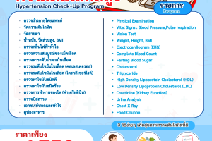 รพ. ซาน เปาโล หัวหิน โปรโมชั่น โปรแกรมความดันโลหิตสูง